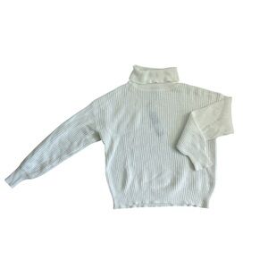 Fashion Nova Cream Ribbed Turtleneck Sweater